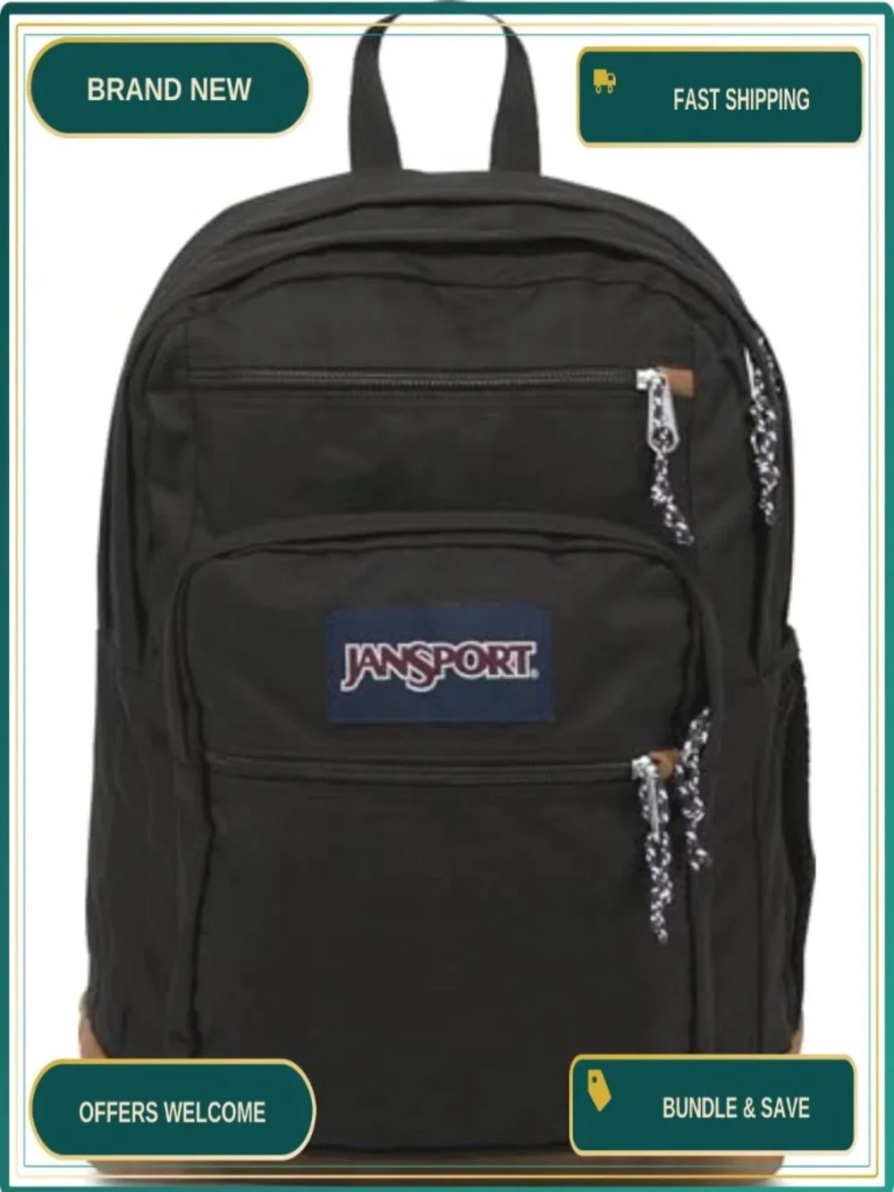 Laptop Backpack with 15-inch Sleeve, 2 Compartments, Ergonomic Straps, 34L
